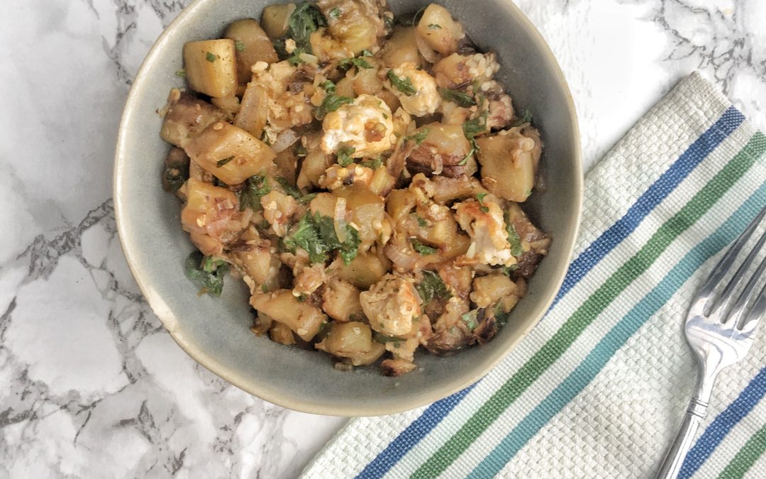 Ginger Eggplant and Turkey Stir-fry